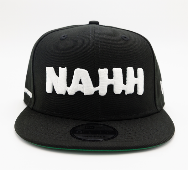 Front view of the TEAMWORKS NAHH New Era 9FIFTY Snapback.

